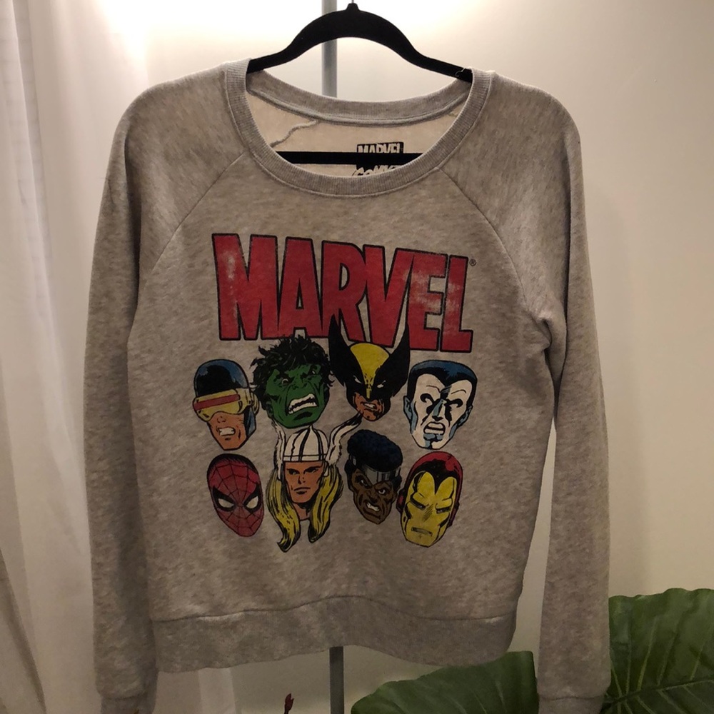 Marvel crew neck sweater.